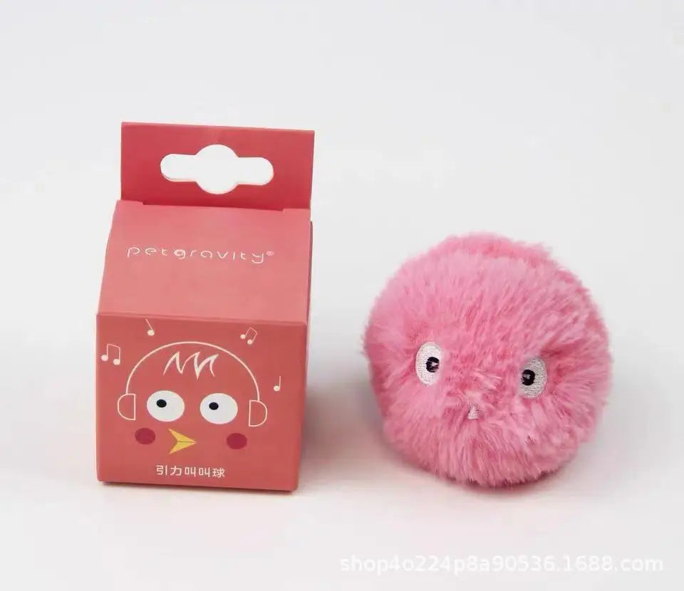 Interactive Ball Smart Cat Toys Plush Electric Catnip Training Toy Kitten Touch Sounding Pet Product Squeak Toy Ball