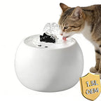 1.5L Automatic Cat Water Dispenser Fountain Rechargeable Pet Water Dispenser with Long-Lasting Filtered Sensor Ceramic Cat Bowl