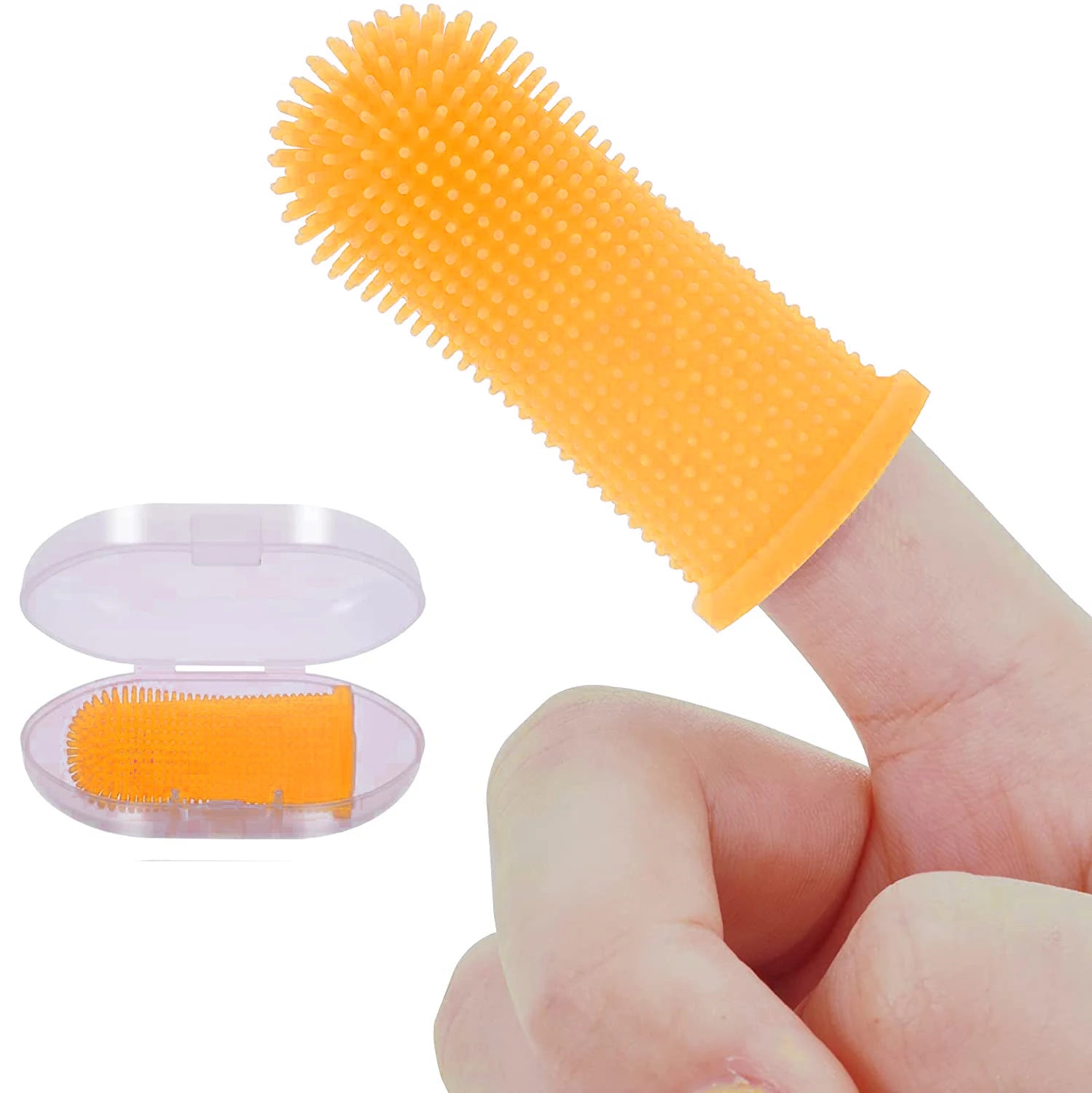 Pet Finger Brush Soft Dog Toothbrush Teeth Cleaning Tools Bad Breath Care Non-toxic Silicone Dog Brush Teeth Set Dog Products