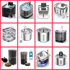 OEM 2L Stainless Steel Automatic Filter Cat Water Fountain Pet Water Dispenser Smart Pet Drinking Fountain With Faucet Drinker
