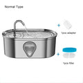 3.5L Stainless Steel Cat Water Fountain with Water Level Window Pet Fountain Cat Dog Water Dispenser for Multiple Cats Fountain