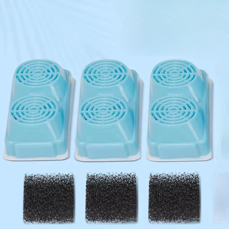 3pcs Smart Cat Water Fountain Filters for 108oz/3.2L Wireless Cat Water Fountain Battery Operated Stainless Steel Pet Feeder