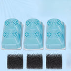 3pcs Smart Cat Water Fountain Filters for 108oz/3.2L Wireless Cat Water Fountain Battery Operated Stainless Steel Pet Feeder