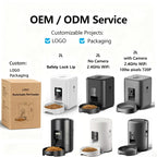 3L Two Bowls OEM Smart Automatic Dog Feeder WIFI Remote Control Dog Food Dispenser  Timing Automatic Pet Feeder Cat Dog Products