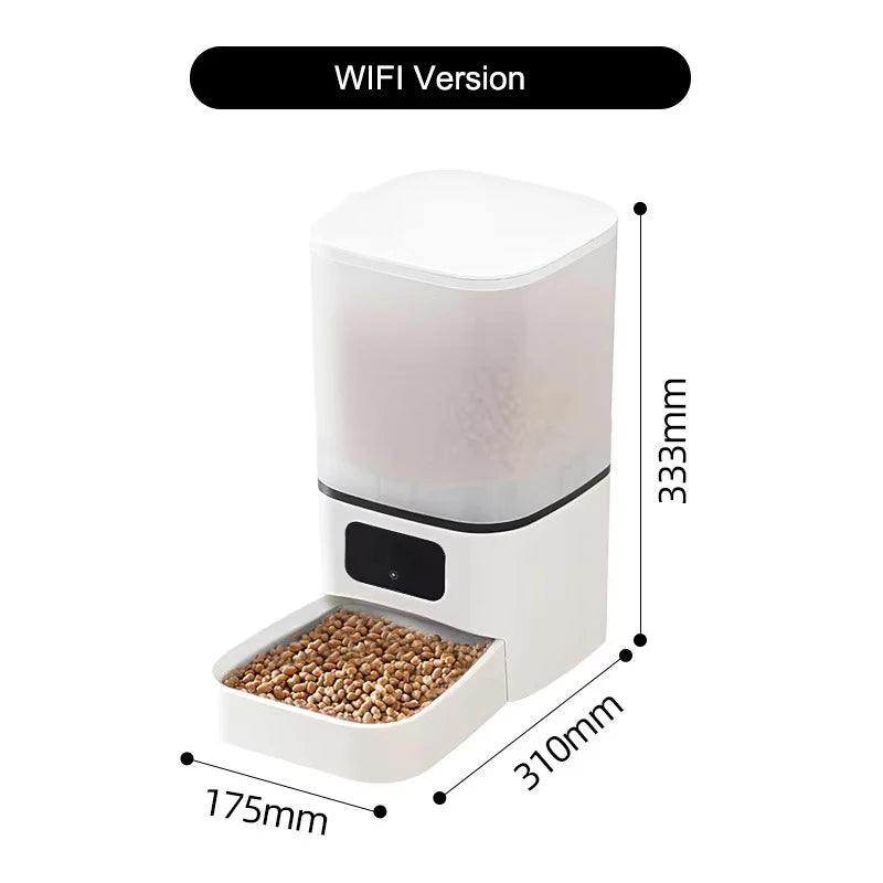 OEM 6L Large Capacity Automatic Cat Feeder with Camera WiFi Control Smart Cat Food Dispenser Pet Feeder Tuya APP Control