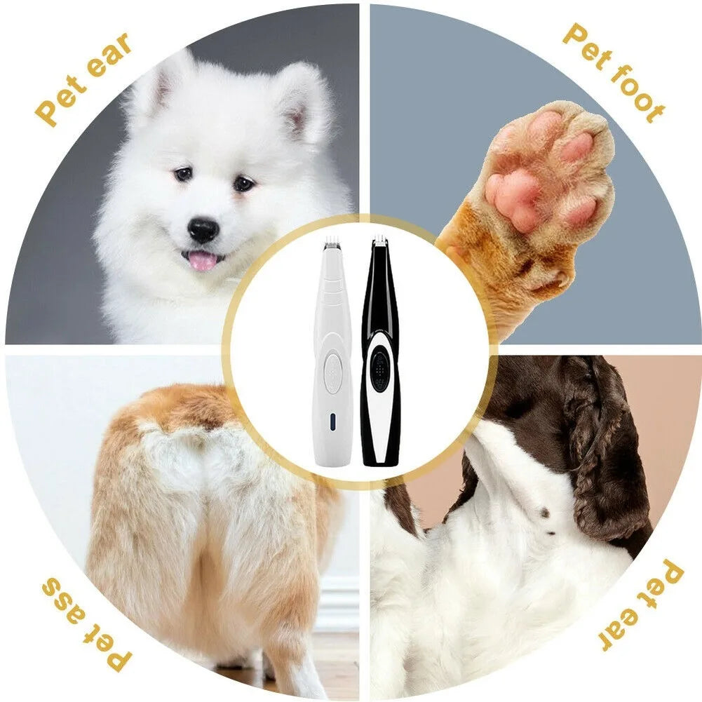 Electronic Pet Nail Hair Trimmer Grinder Cat Dog Pet Grooming Tool Shearing Cutter USB Rechargeable Dog Haircut Paw Shaver