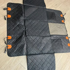 Extended Dog Car Seat Cover for Back Seat Extra Larger with Safety Belt Hard Bottom Car Back Seat Extender Dogs Fit for All Cars