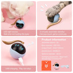 Automatic Cat Ball Toys Interactive Cat Toys Electronic Pet USB Rechargeable Self Rotating Indoor Pet Teaser Toys Cat Products