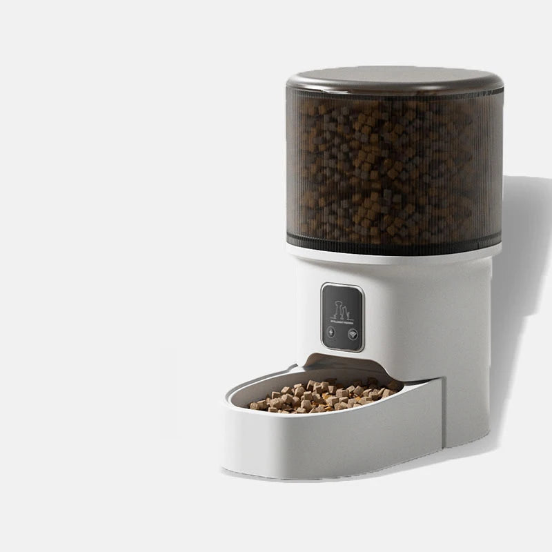 Smart Durable Plastic Automatic Cat Feeder with WiFi Control 4L Large Capacity Moisture-Proof Design Remote Feeding APP Control