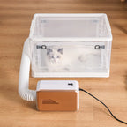 Pet Drying Box Cat Noise Super Quiet Wheels Transparent Home Dog Cat Bathing Hairs Blow Dog Hair Dryer Connect Pet Water Blower