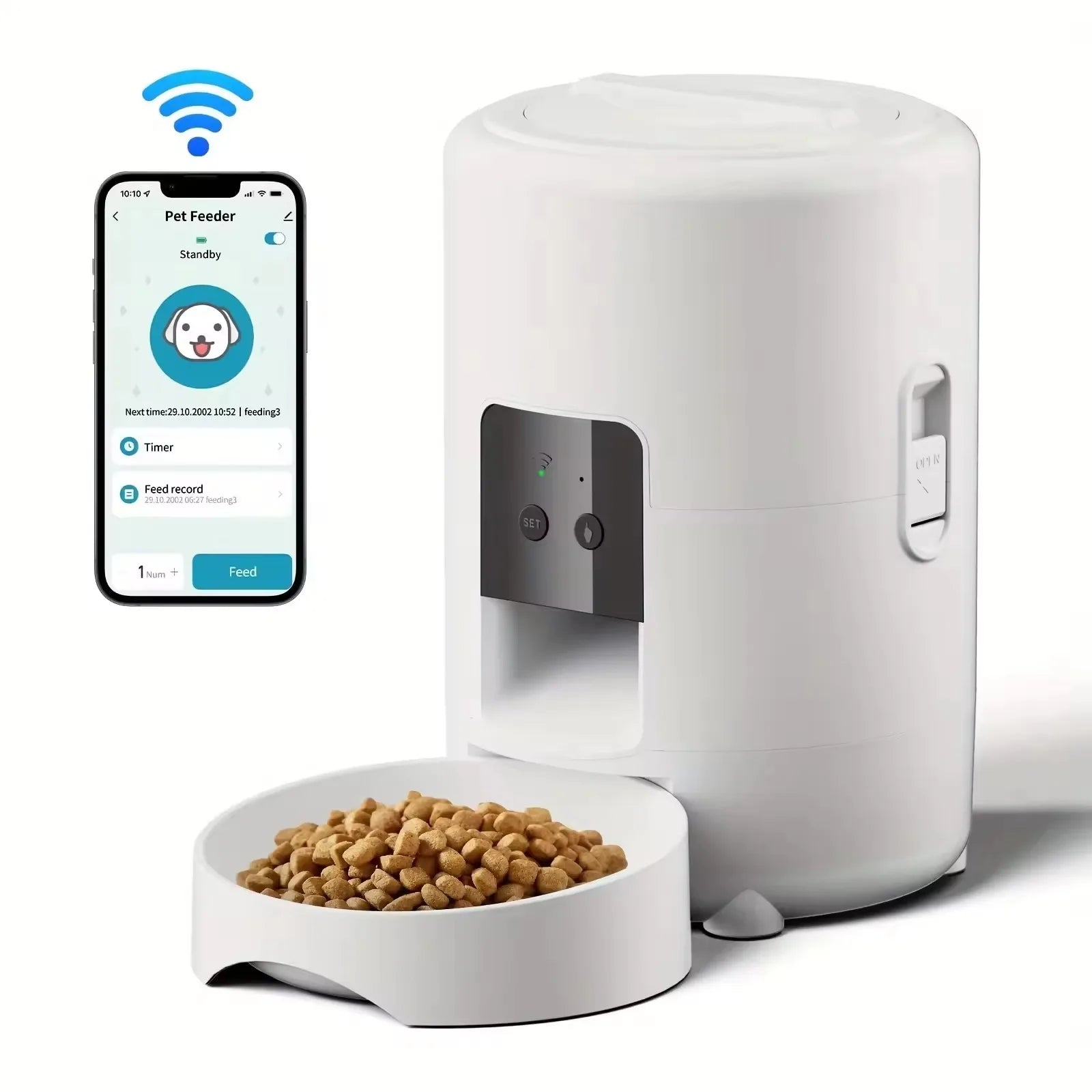 Automatic Dog Feeder 2L WiFi APP Remote Control Smart Cat Food Dispenser Auto Cat Feeder for Pet Feeding Cat Supplies