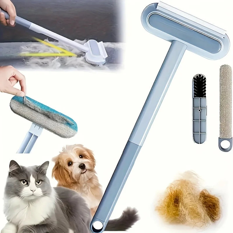 Reusable Pet Hair Remover Brush for Dogs & Cats Multifunctional Fur Lint Roller Hair Removal Tool for Sofa Carpets Cleaning Aid