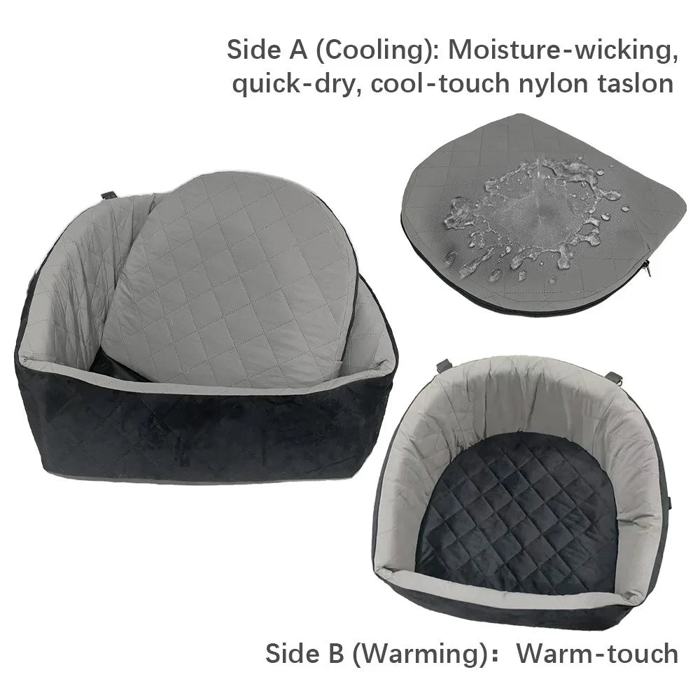 2026 New Custom Cooling Summer Dog Car Seat for Dogs OEM ODM Outdoor Travel Waterproof Dog Beds for Small Medium Dogs
