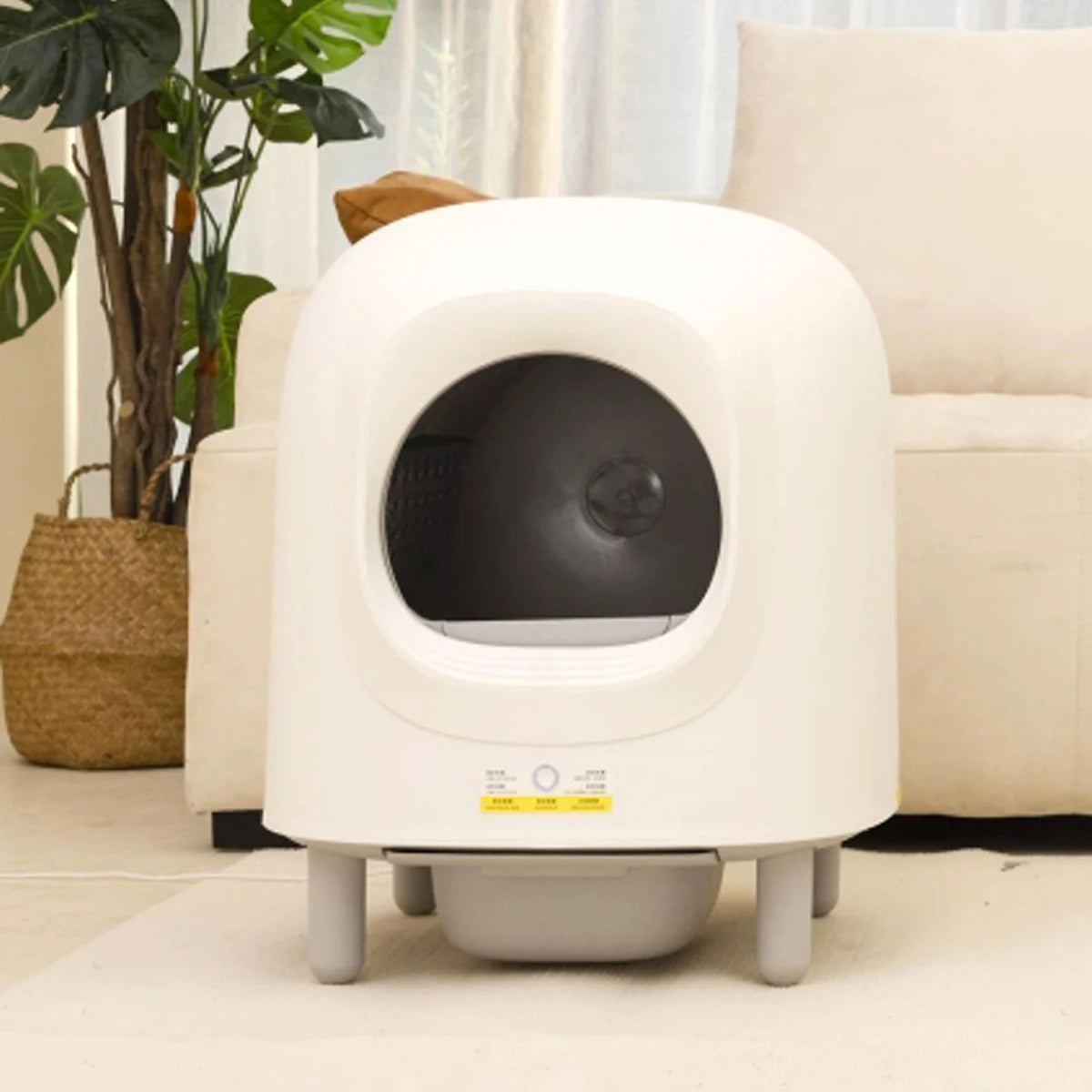 Petree Smart Cat Litter Box Automatic Self Cleaning Litter Box WIFI Remote Control Pet Tray Weighable and Detachable Cat Toilet