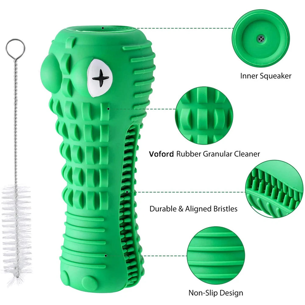 Dog Toothbrush Stick for Aggressive Chewers Pet Teeth Cleaning Dental Care Squeaky Dog Chew Toy Durable Sounding Dog Molar Stick