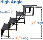 4 Steps Folding Pet Stairs Portable Lightweight Auto Large Dog Cat Ladder for Cars Trucks SUVs Cargo Couch High Bed