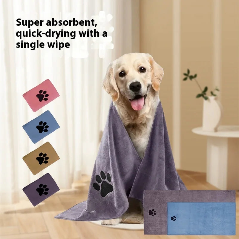 Pet Bathrobe Quick-drying Absorbent Towel for Dogs and Cats Cleaning Bath Towel Dog Accessories