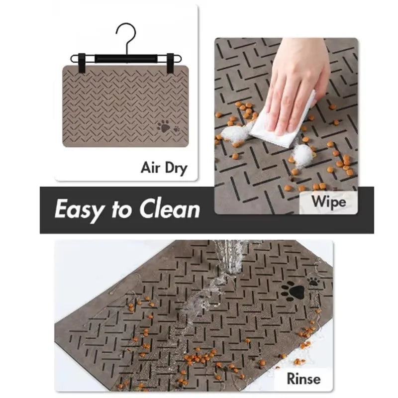 Wholesale Silicone Pet Bowls Mat Non Slip Pet Food Mat Dog Cat Square Bone Shaped Pet Feeding Mat