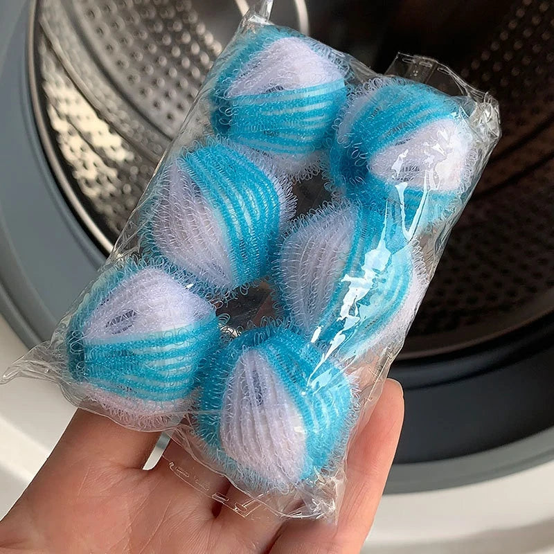 6 Pack Pet Hair Remover Catcher Washer Dryer Balls Washing Machine Laundry Ball Pet Hair Remover for Washing Machines