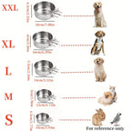 Stainless Steel Dog Bowl Dog Food and Water Bowls Anti-Spill Hanging Pet Bowl with Screw for Cage Dog Feeder
