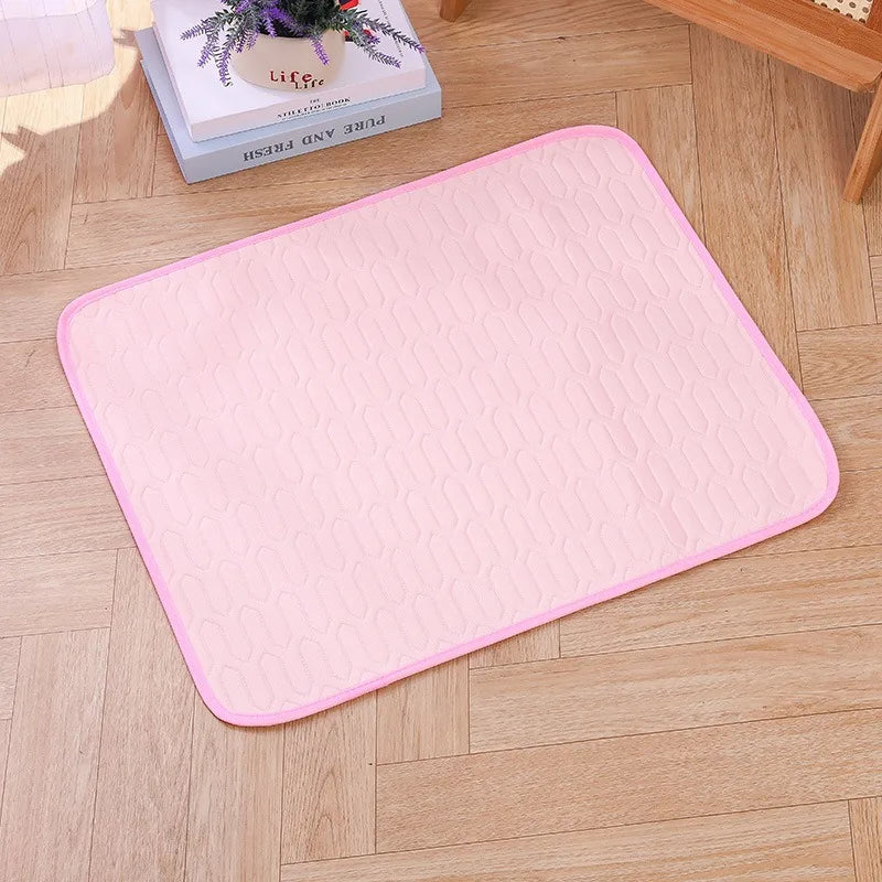 Modern Soft Summer Pet Cooling Mat & Sleeping Pad for Dogs & Cats Sweat-Absorbent Surface Lightweight