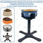 Adjustable Non-Slip Raised Dog Bowl Portable Collapsible Tilted Feeding Stand for Medium and Large Breeds 3 Heights