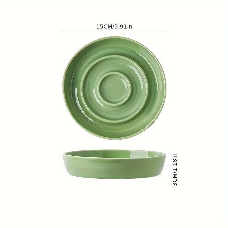 Ceramic Slow Feeder Bowl Basic Bowls for Healthy Eating Protects Cervical Spine Non-Tip Design for Kittens for Small Dog Breeds