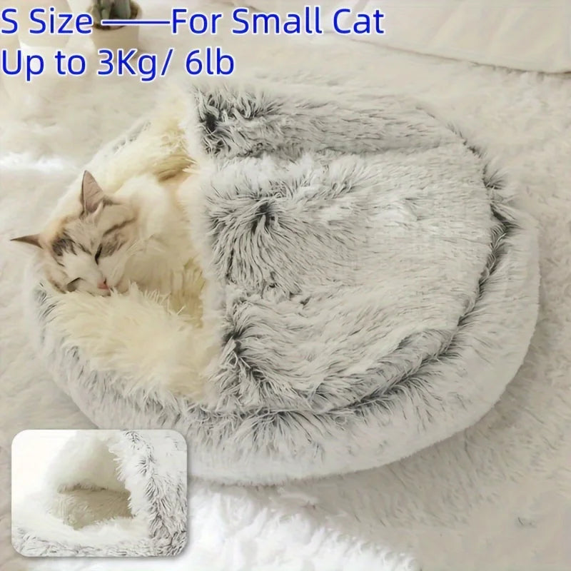 Summer All Seasons Round Shape Long Plush Warm Cozy Comfy Pet Dog & Cat Bed Large Dog Cushion