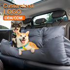 Customized Luxury Dog Car Seat Waterproof Travel Bolster for Medium to Large Dogs Summer Car Back Seat Bed with LOGO Dog Beds