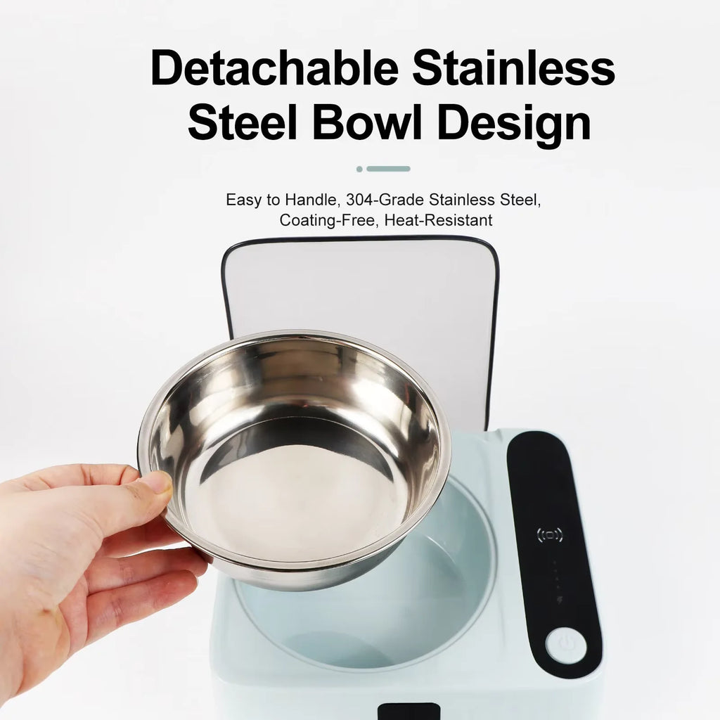 OEM ODM Wholesale Smart Automatic Cat Dog Bowl Sensor Activated Lid 304 Stainless Steel Elevated 350ml Waterproof Feeding Bowl