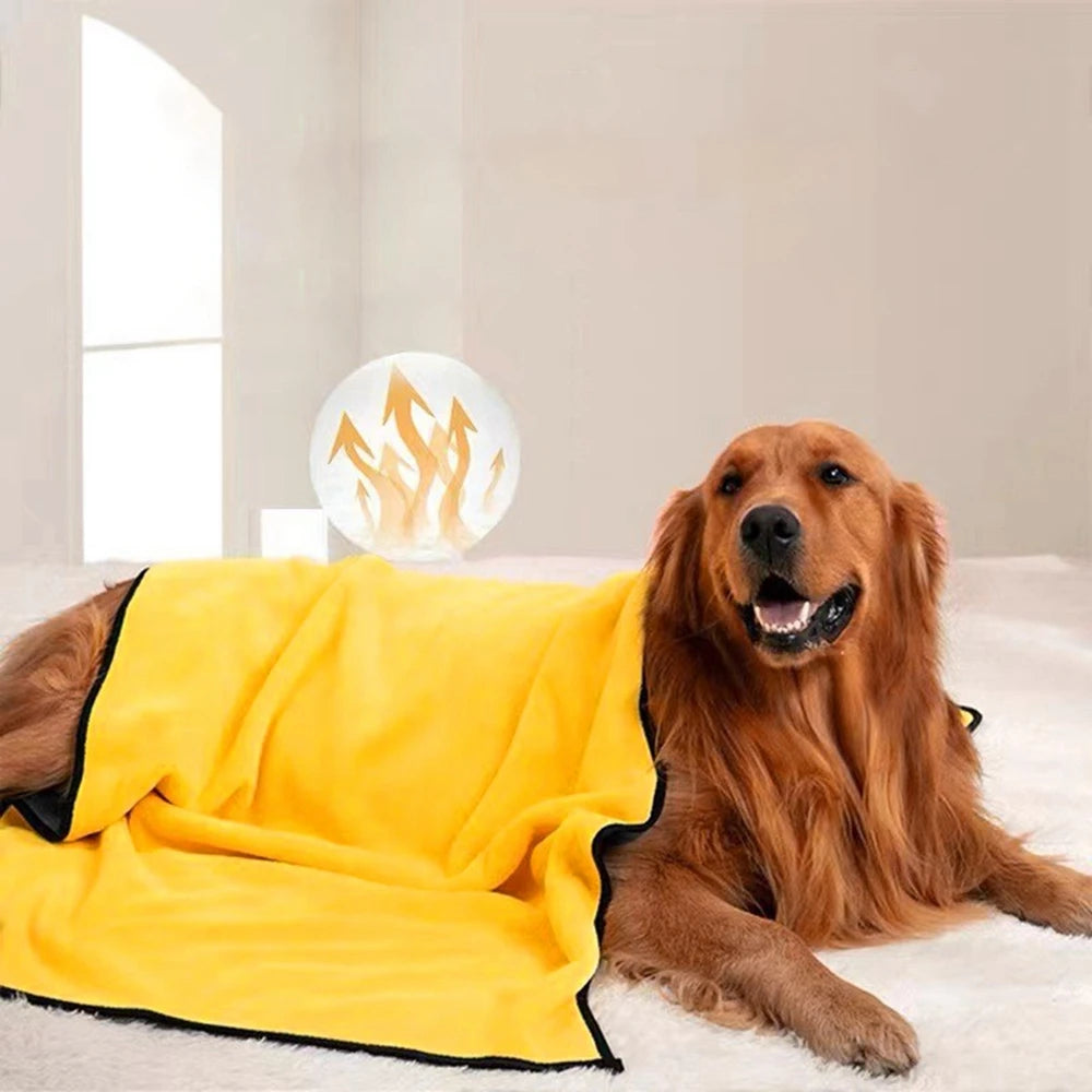 Dog Towel Eco-Friendly Super Absorbent Soft Lint-free Quick-drying Polyester Bath Towel for Small/Medium & Large Dogs