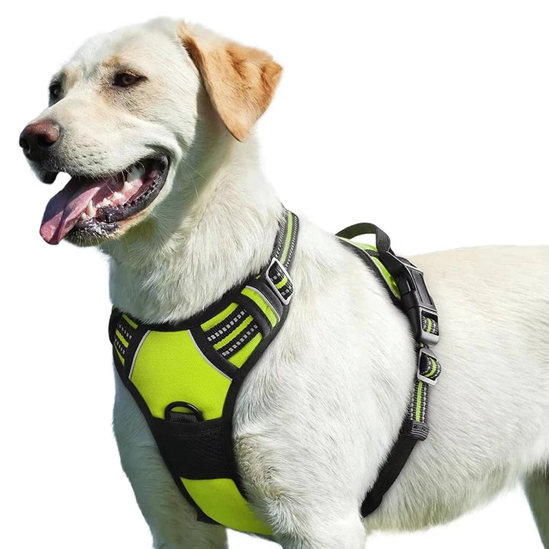 Dog Harness for Large Dogs No Pull Vest with Reflective Strip Control Handle Adjustable Comfortable for Easy Walking Pet Harness