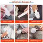 6-in-1 Dog Grooming Vacuum Kit Strong Pet Hair Removal Professional Clippers 6 Guide Combs Pet Grooming Tools for Dogs Cats