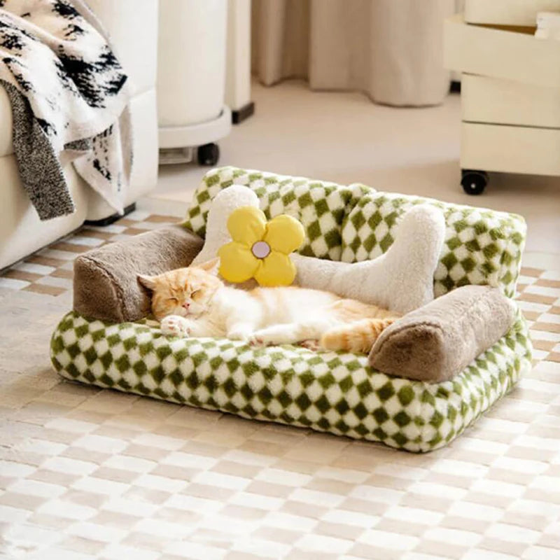 Custom Luxury Cat Bed Soft Disassembled Dog Bed Cat Sofa Customized LOGO Pet Manufacturer Pet Sofa Dog Beds