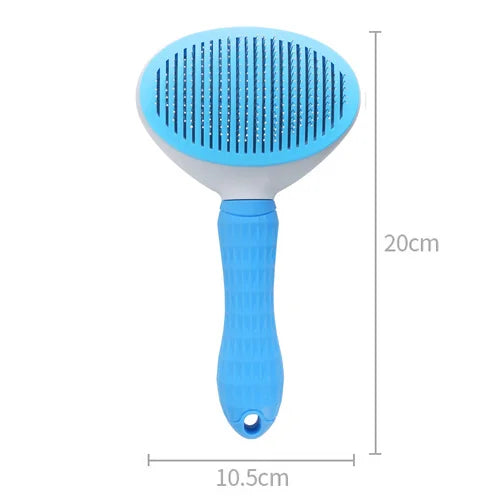 Pet Dog Hair Remover Brush Cat Comb Grooming and Care Dog Brush Stainless Steel Comb for Long Hair Dogs Self Cleaning Pet Brush