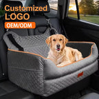 Detachable Dog Car Seat Memory Foam Dog Booster Seat Dogs Travel Bed with Thick Cushions Storage Bag for Large/medium-sized Dogs