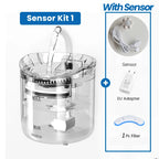 2L Portable Transparent Automatic Pet Water Dispenser Smart Cat Water Fountain Sensor Eco-Friendly Plastic Ultra Silent Charge