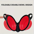 Collapsible Dog Bowls Dual Bowls Portable & Compact Feeding and Water Dish for Travel Hiking Camping Walking Pet Supplies