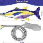 Interactive Cat Toys Cat Moving Fish Realistic Flopping Fish Cat Kicker Catnip Toys with Air Bag Funny Flipping Exercise