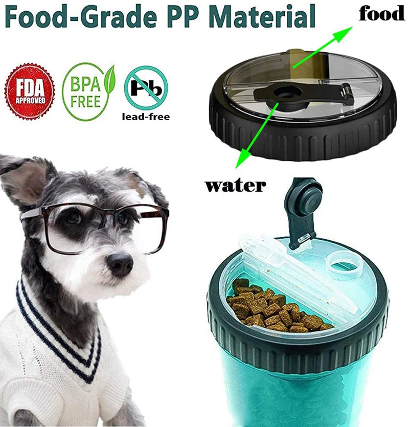 4 in 1 Pet Portable Dog Water Bottle With 2 Collapsible Bowls Travel Pet Manufacturer OEM Pet Water Bottle Feeder Dog Bottle