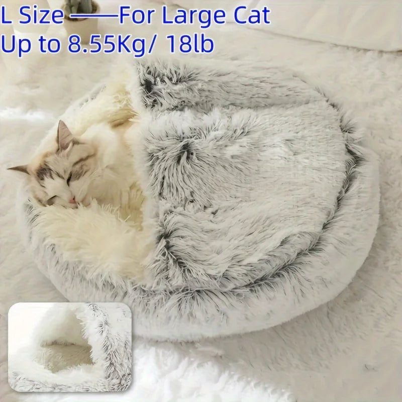 Summer All Seasons Round Shape Long Plush Warm Cozy Comfy Pet Dog & Cat Bed Large Dog Cushion