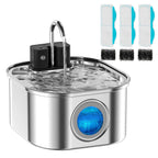 OEM 4000MAh Wireless Cat Water Fountain Rechargeable Faucet Stainless Steel Battery Sensor Cat Fountain 3.2L/108oz with Filters