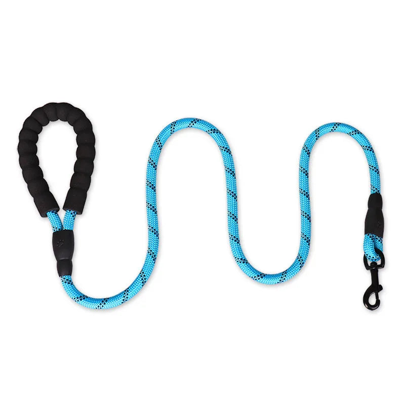 1.5M Comfortable Dog Training Leash Reflective Padded Handle Strong Heavy Duty Nylon Rope Durable Personalized Striped Pattern