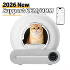 Tonepie 65L Automatic Cat Litter Box Smart App Control Self Cleaning Litter Box Fully Enclosed Pet Toilet Cat Litter Box