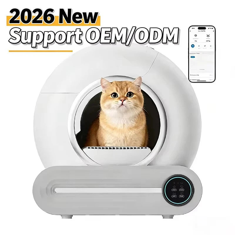 Tonepie 65L Automatic Cat Litter Box Smart App Control Self Cleaning Litter Box Fully Enclosed Pet Toilet Cat Litter Box