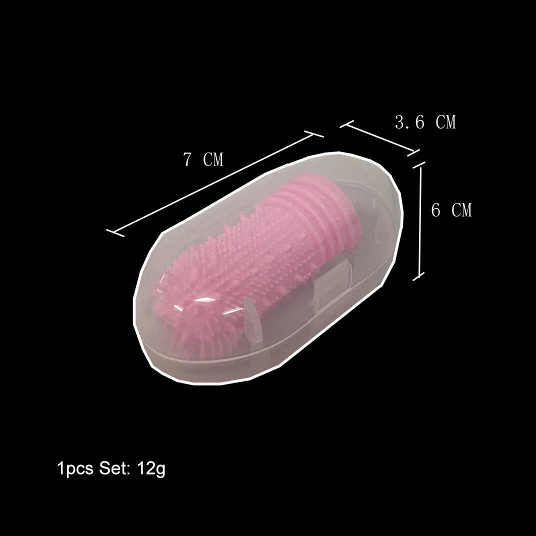 New Sustainable Silicone Pet Finger Toothbrush Non-Toxic Teeth Cleaning Tool for Puppy Dogs Bad Breath Care Dog Brush Pet