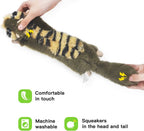 Durable Plush Dog Squeaky Toys Cute Cartoon Animals Chew Toys with Crinkle Sound for Small Puppies