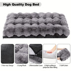 Luxury Extra Large Orthopedic Dog Bed with Anti-Slip Removable Washable Cover Soft Plush Faux Fur Fluffy Mat Cats Winter Season