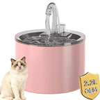 2026 New 2.2L Smart Ceramic Modern Cat Water Fountain with Charge Automatic Filtration OEM Elegant Design Durable Easy to Clean