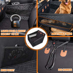 Extended Dog Car Seat Back for Dog Car Seat Cover Oxford Cat Back Seat Back Pet Hammock with Safety Belt for Medium Large Dogs